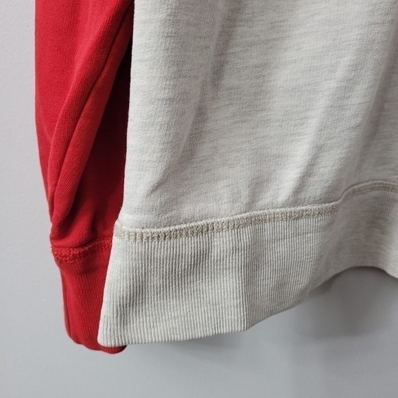 AMERICAN Eagle Logo Hoodie Vintage Classic Fit Unisex Size S Red and Grey - Picture 6 of 8